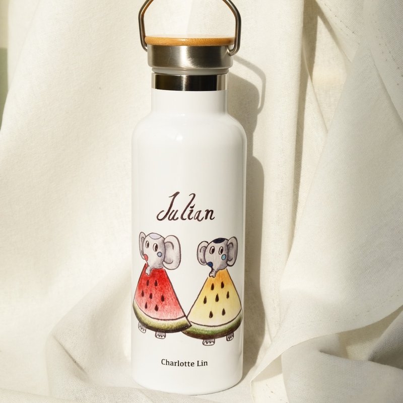 【Charlotte Lin 林晓柔】手提水壶・西瓜双胞胎款 - 水瓶/水壶 - 不锈钢 