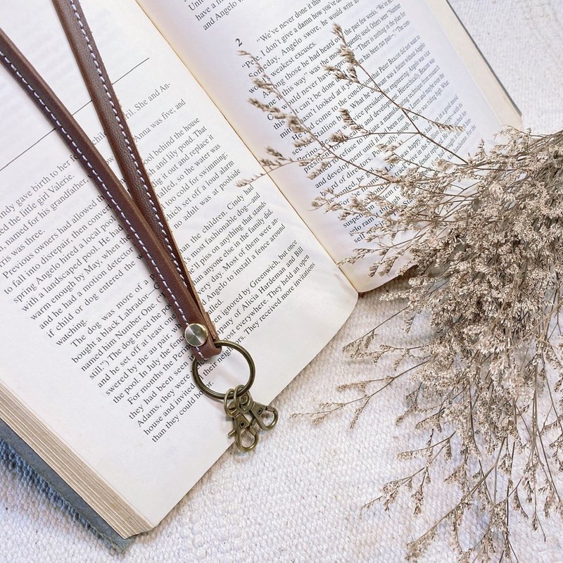 有格调。皮革颈绳 - 深咖 - 识别证 / 钥匙圈 / 悠游卡 - 挂绳/吊绳 - 真皮 咖啡色