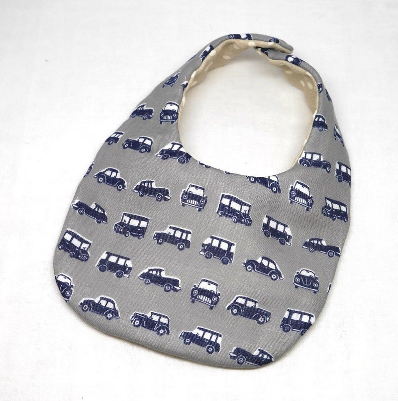 Japanese Handmade 4-layer-double gauze Baby Bib - 围嘴/口水巾 - 棉．麻 灰色