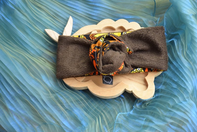 皇后镇•• 双面抓绒头带（棕） - 发带/发箍 - 棉．麻 多色