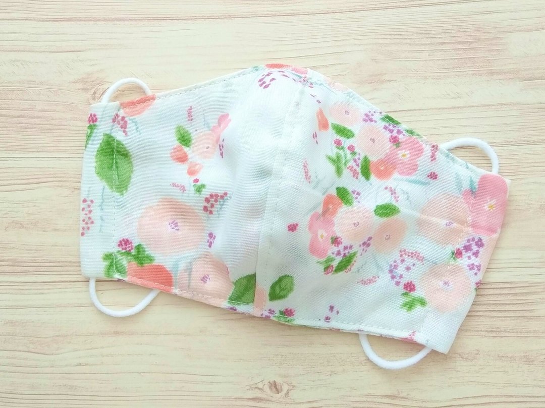 Face Mask, Reusable, Washable, Kids, Adult, Japanese Double Gauze, Flower - 口罩 - 棉．麻 