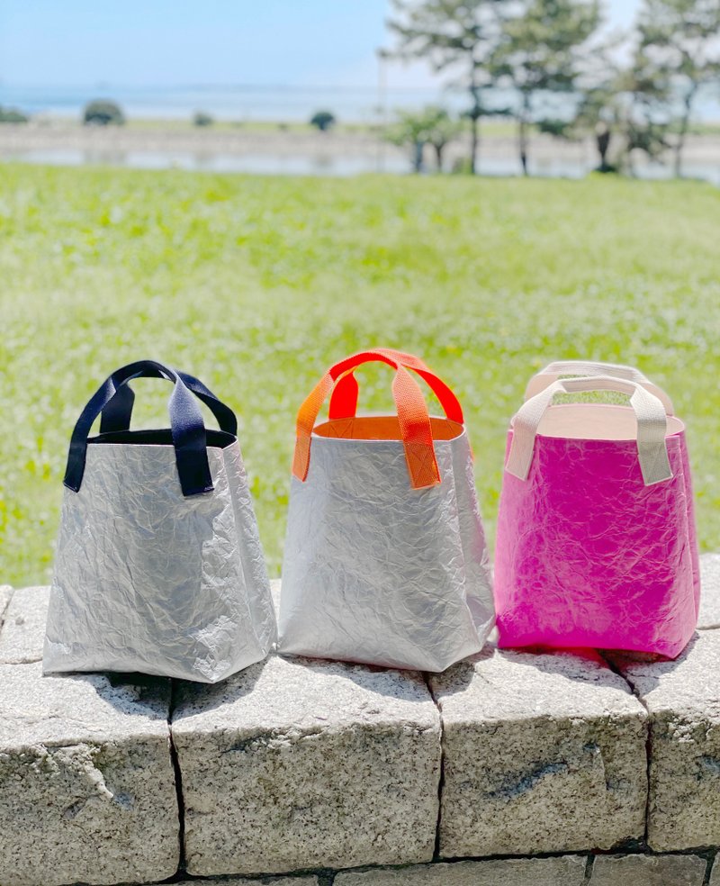 DuPont tyvek制 压皱加工 独家水桶包 - 手提包/手提袋 - 防水材质 橘色