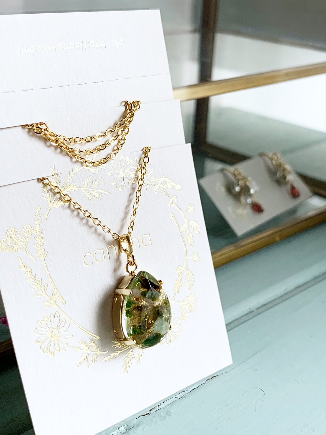 Unisex [October Birthstone] Gemstone Necklace (Pendant) Green - 项链 - 树脂 绿色