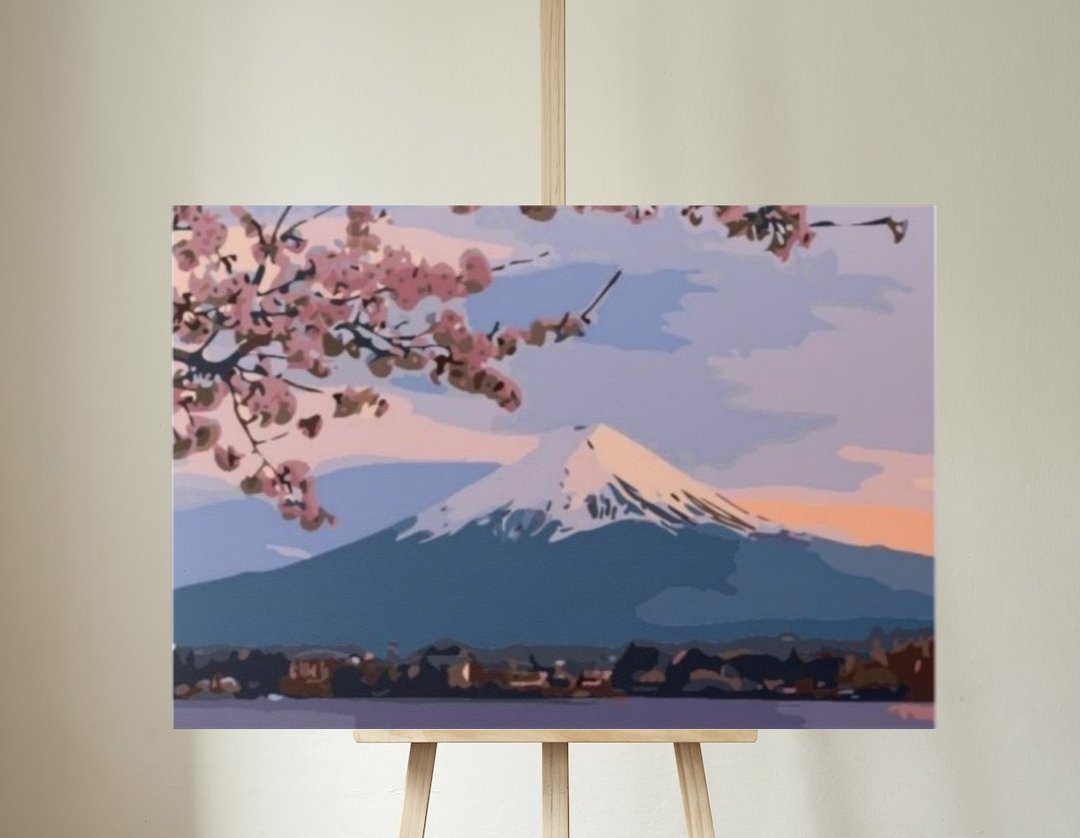 富士吉野樱 创意数字油画 【风景款】 - 插画/绘画/写字 - 其他材质 