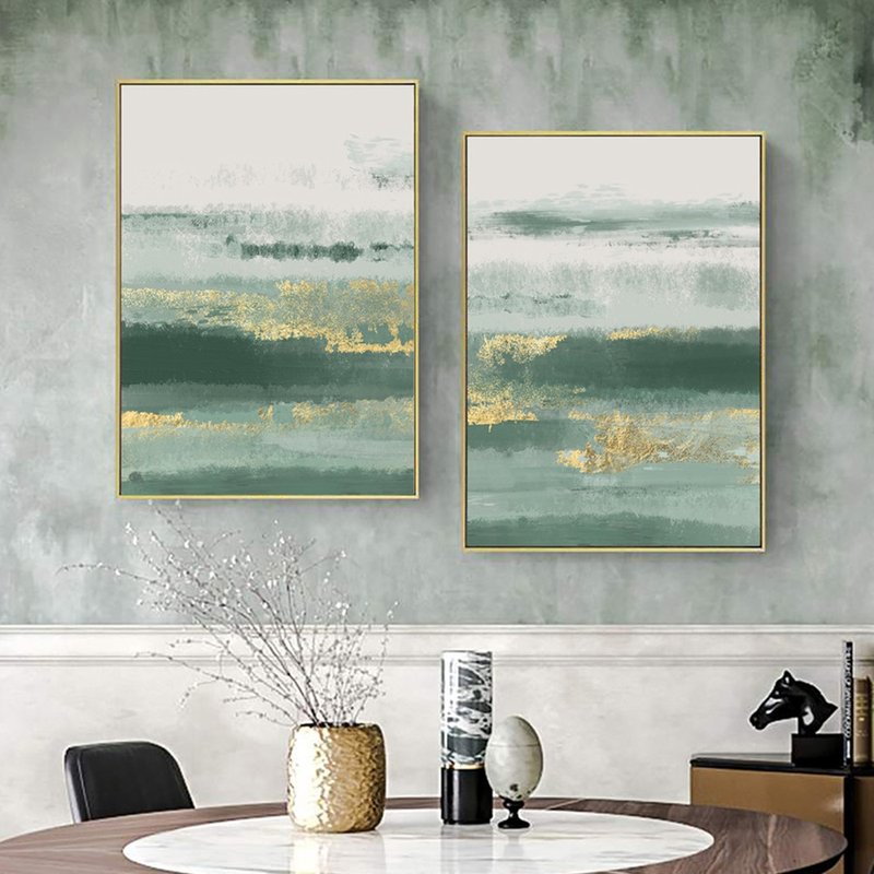 山海_挂画_色彩系列_台湾制造 两个工作天快速出货 - 海报/装饰画/版画 - 棉．麻 绿色