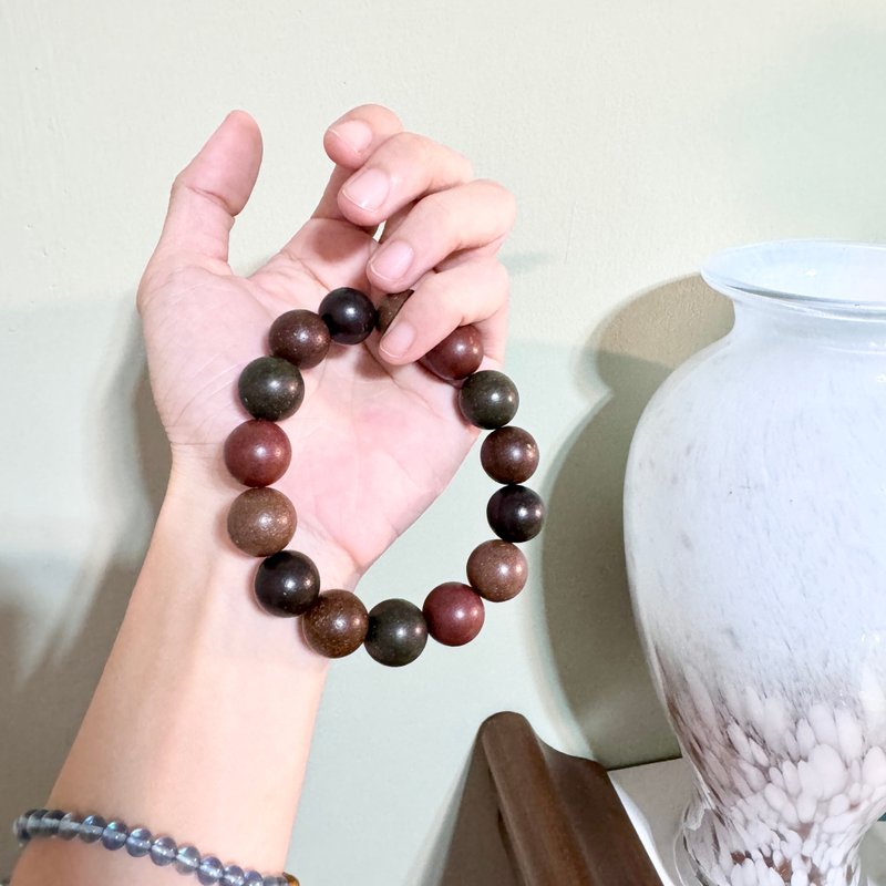 15mm五行中药合香珠手链/开运招财/疗愈/母亲节礼物/送礼 - 手链/手环 - 植物．花 多色