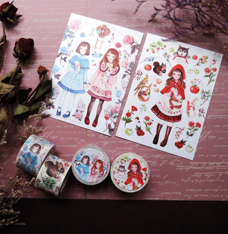 女孩纸胶带礼物组 - 纸胶带 - 纸 粉红色