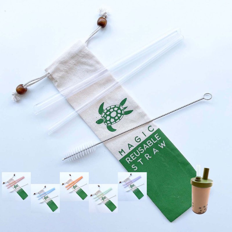 【美吉吸管 x 19cm】适用小象杯520ml/中杯手摇饮/新鲜屋/马克杯 - 环保吸管 - 其他材质 多色