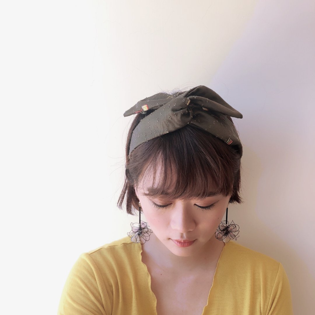 绿野仙踪 好烦小姐 铝线 发带 日本布 刺绣 - 发带/发箍 - 聚酯纤维 绿色
