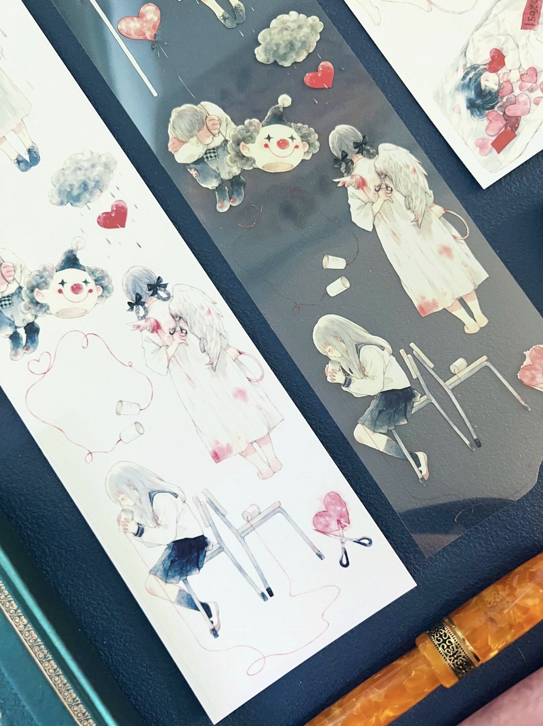 INNOCENCE 恋の記憶 水彩畫手稿 PET 和紙膠帶 台灣製 10米卷 - 纸胶带 - 其他材质 多色