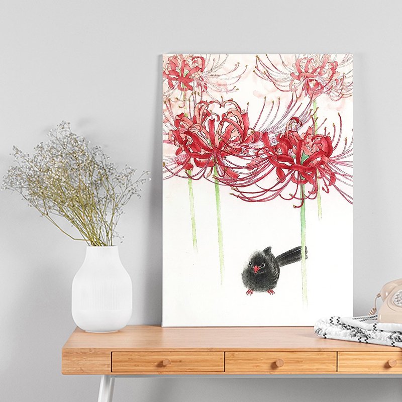 彼岸__彩墨/手绘/23x32cm - 海报/装饰画/版画 - 纸 红色