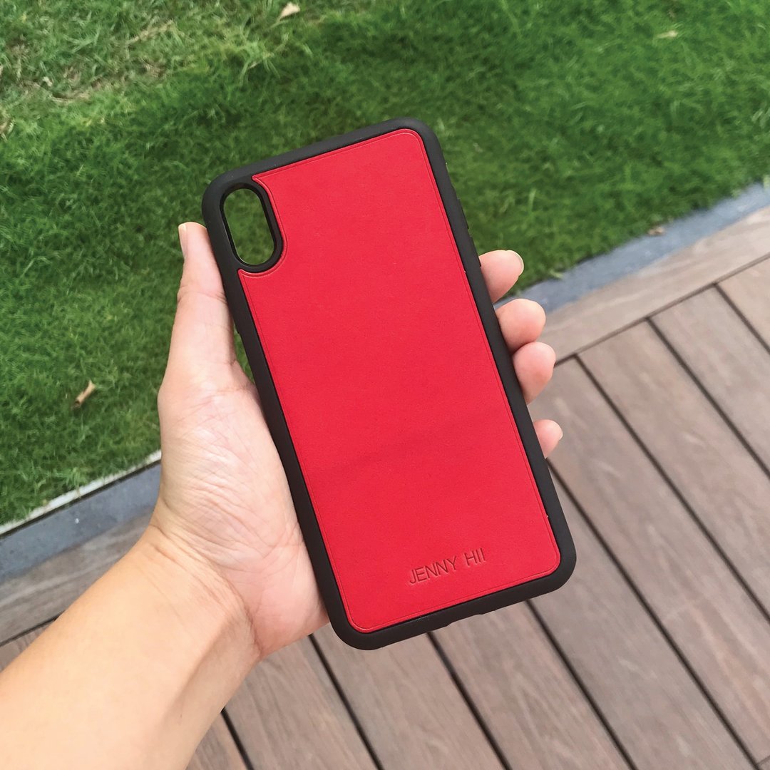 【iPhone 手机壳】红色植鞣牛皮/防摔/多款型号/定制化印字 - 手机壳/手机套 - 真皮 红色