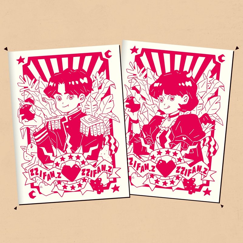 RISO小恶魔系笔记本 - 笔记本/手帐 - 纸 红色