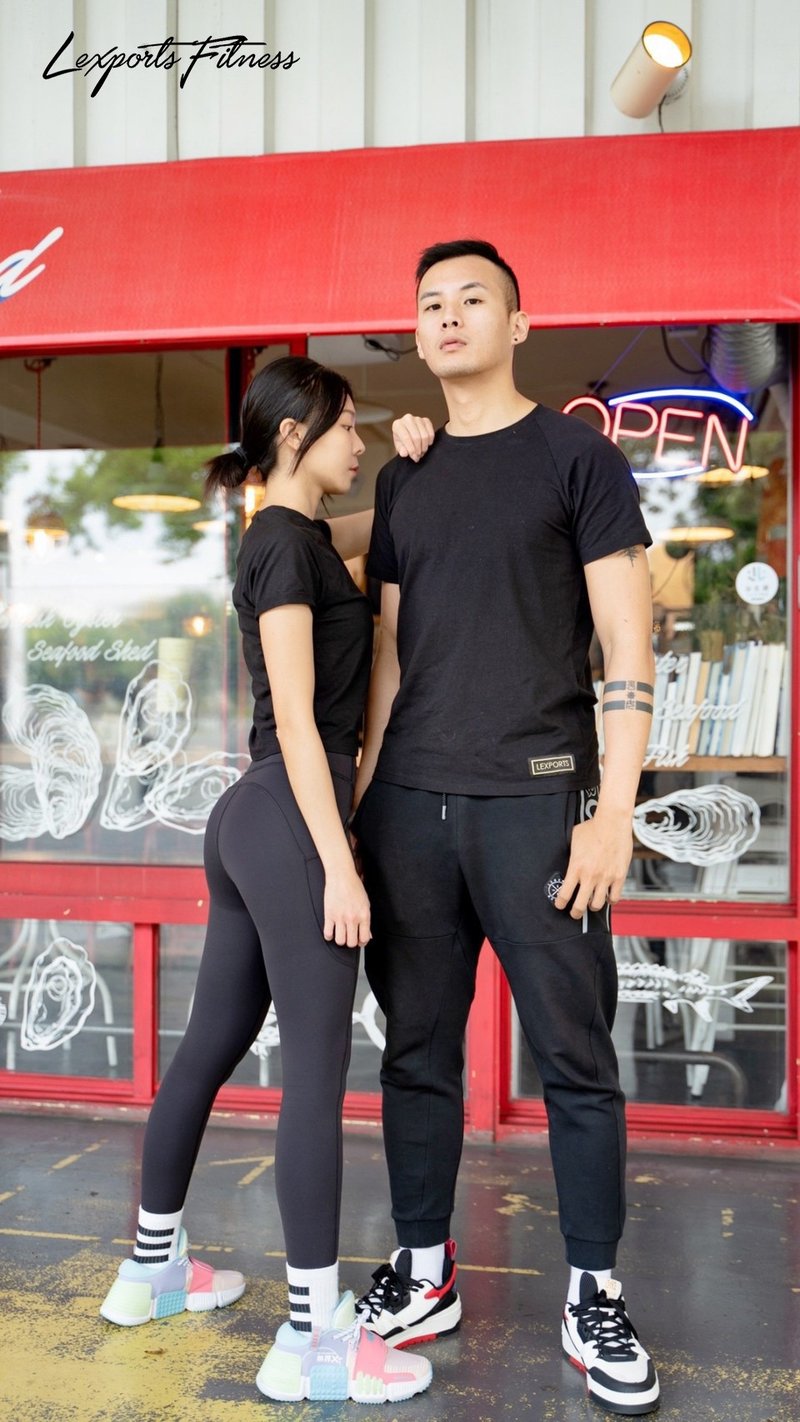 LEXPORTS 【Âme自我灵魂】 男款合身运动上衣 【黑】 - 男装运动衣 - 棉．麻 黑色