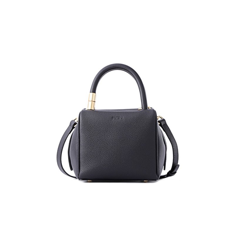 【轉運來】Cube牛皮革手提包 - 手提包/手提袋 - 真皮 黑色