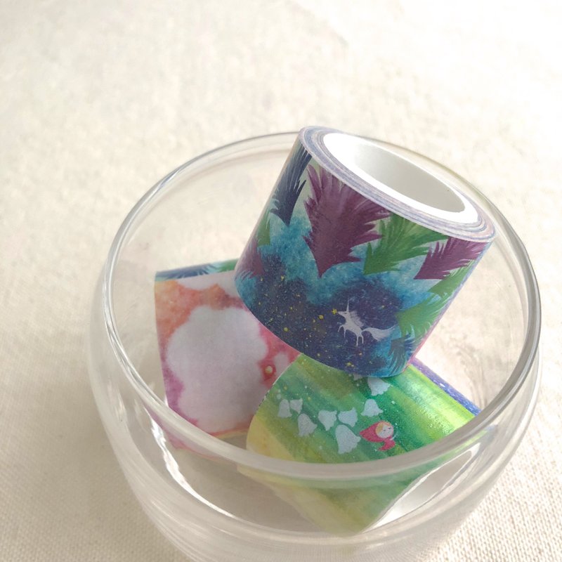 特殊油墨纸胶带(3cm)－克里斯多2019年历画作－10幅画循环 - 纸胶带 - 纸 多色