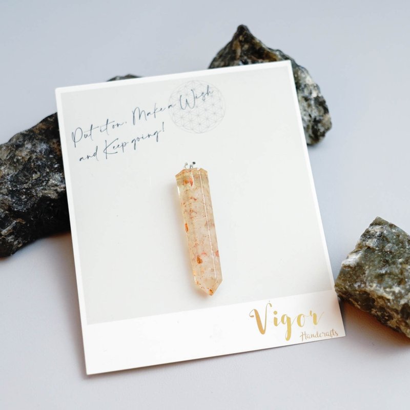 【白晶】天然水晶碎石吊坠 - 吊饰 - 水晶 白色