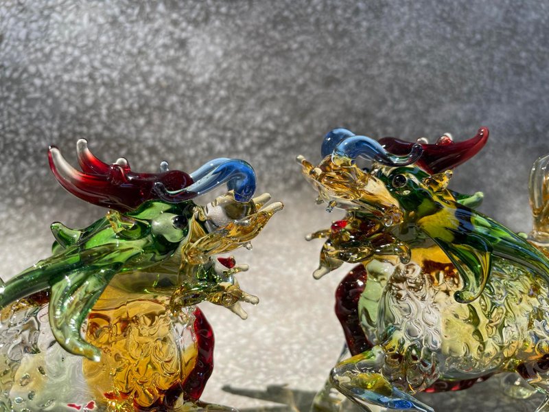 水晶玻璃 琉璃 麒麟摆饰 招财 - 摆饰 - 玻璃 