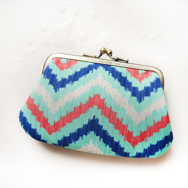 心跳脉搏  口金包 子母包 / 零钱包 【台湾制造】 - 零钱包 - 其他金属 蓝色