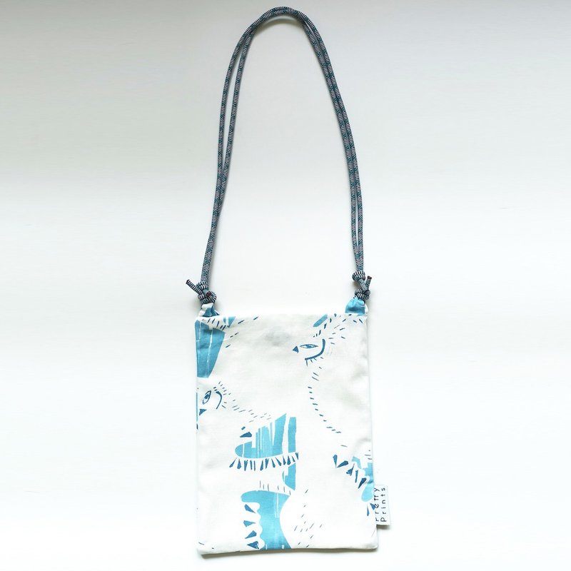 小斜肩袋/飞吧飞吧/天空白 - 侧背包/斜挎包 - 棉．麻 