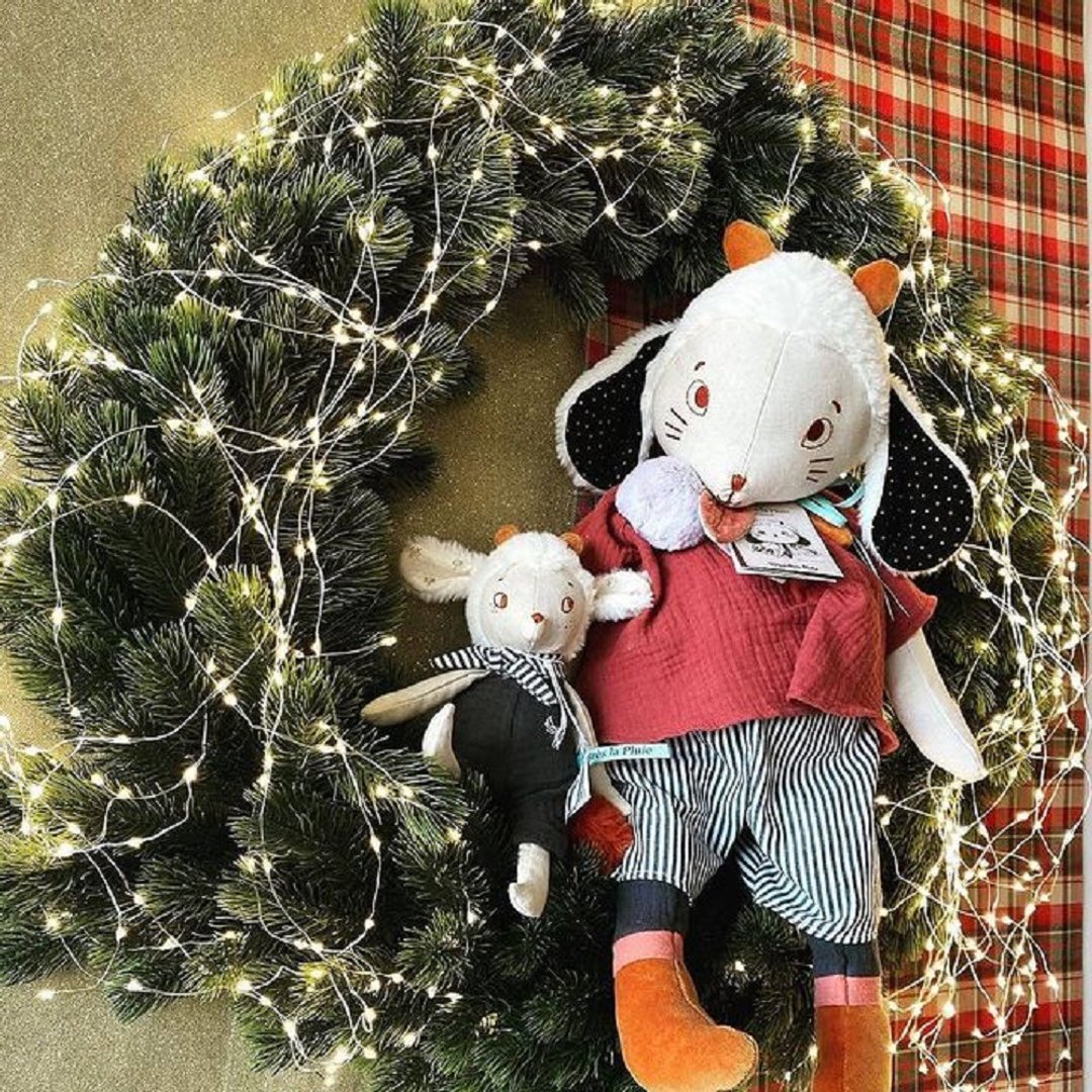 法国 Moulin Roty 雨后系列-小羊费尔尼 55 厘米 - 玩具/玩偶 - 棉．麻 多色
