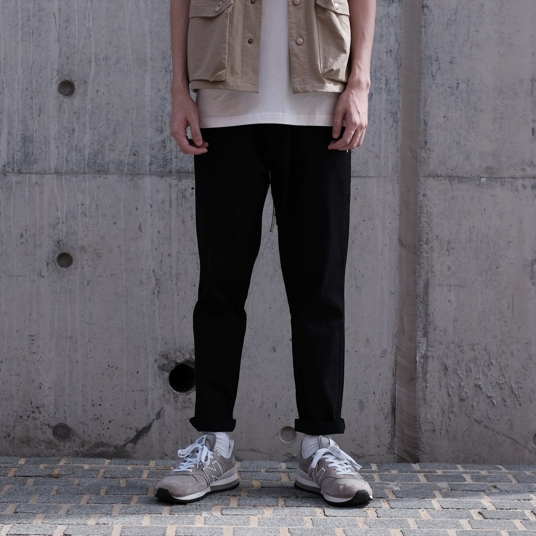 轻薄修身长裤 Slim Chino Pants/简约/素色/情侣服/长裤/九分裤 - 男士长裤 - 棉 卡其色