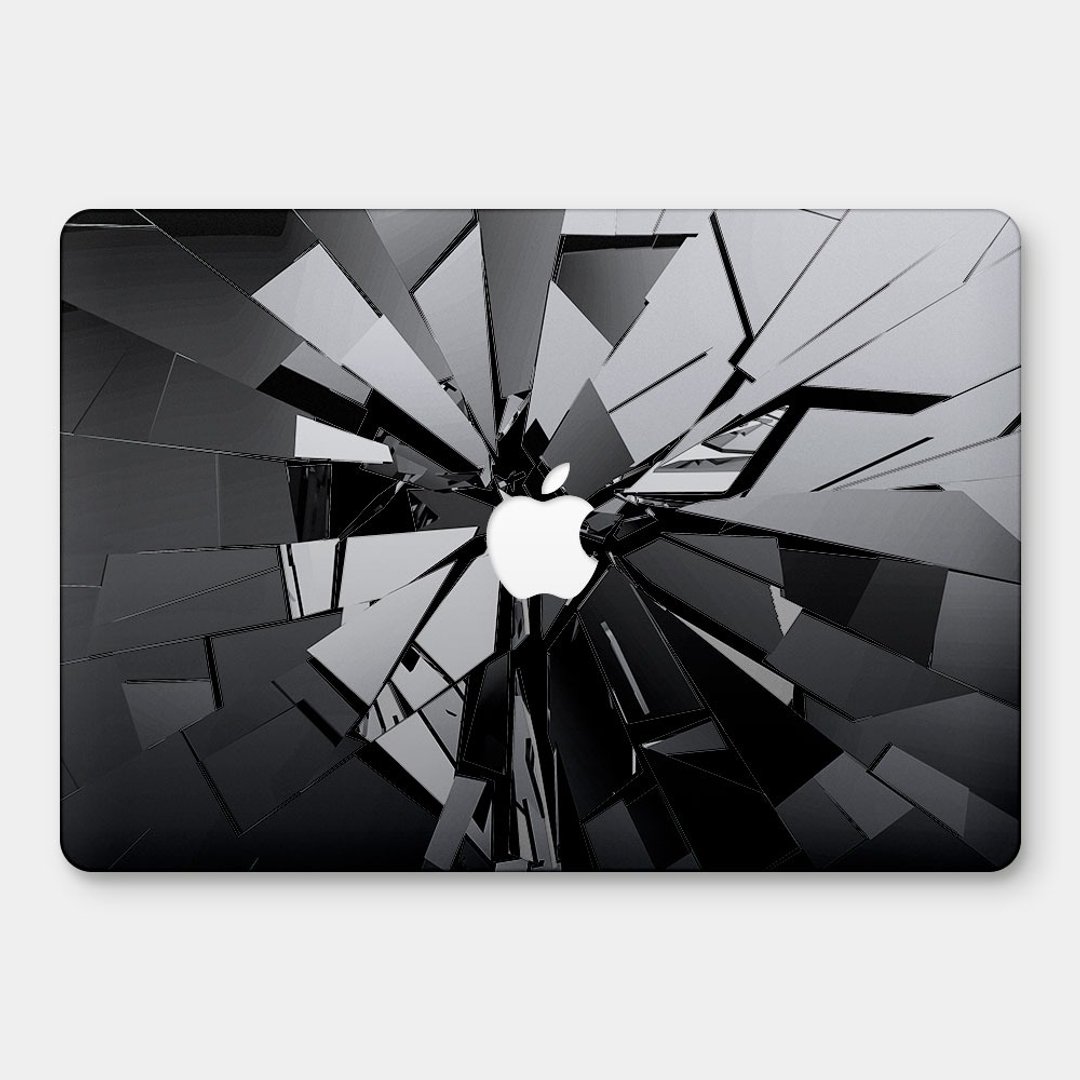 碎裂 MacBook 超轻薄防刮保护壳 PS003 - 平板/电脑保护壳 - 塑料 黑色