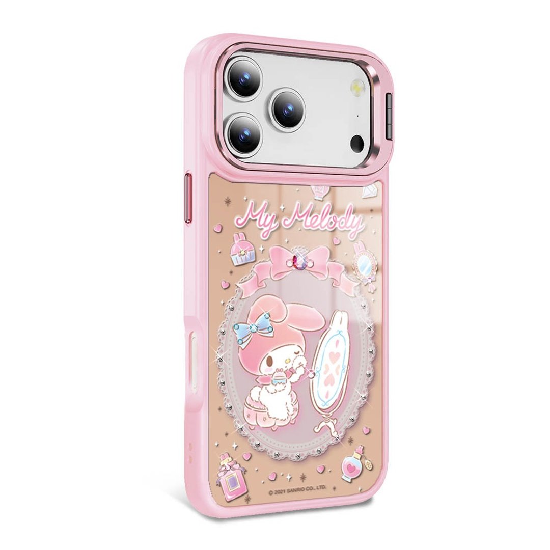 iPhone 全系列 防摔合金框隐形立架镜面钻壳 - 美妆美乐蒂 - 手机壳/手机套 - 其他材质 多色