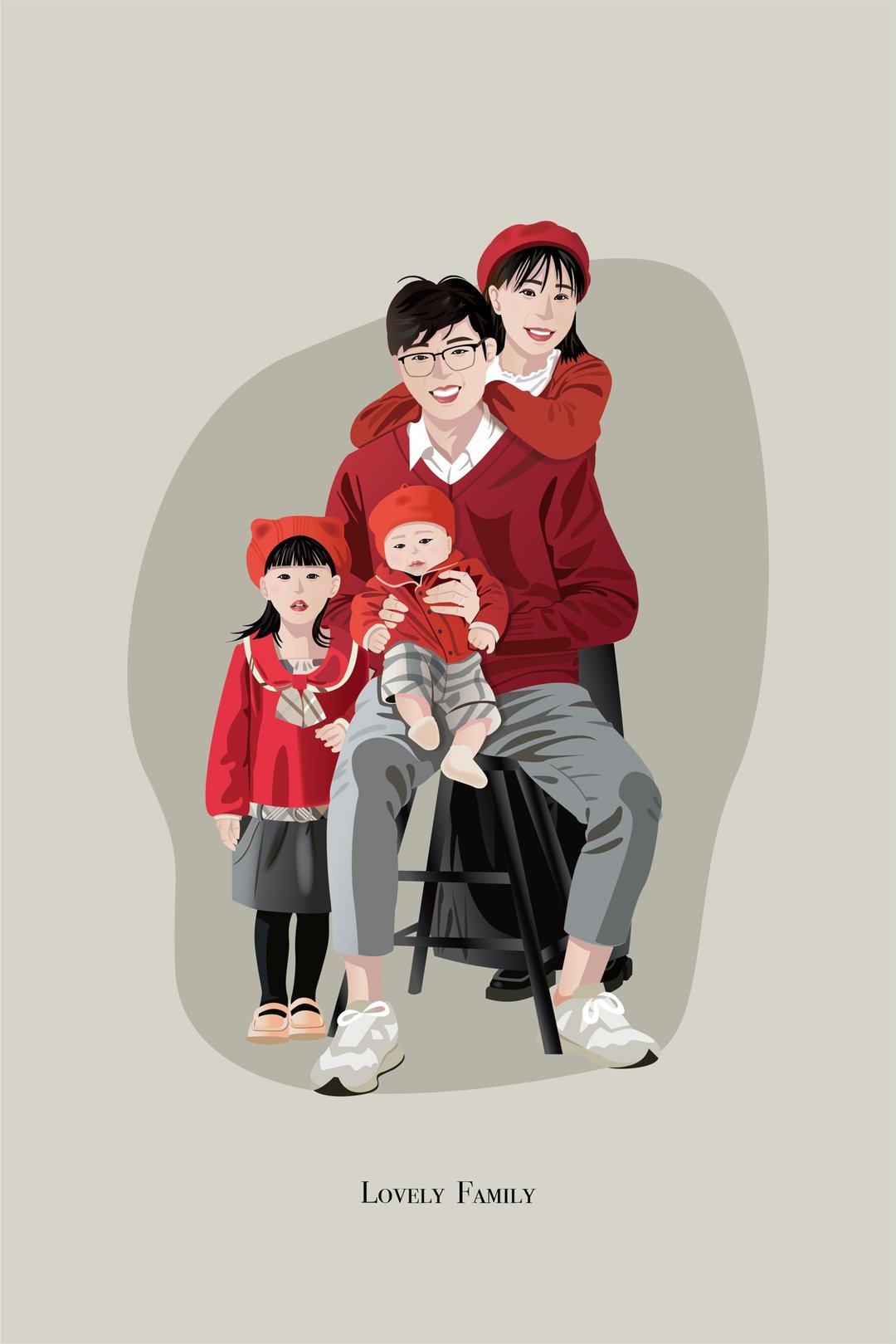 Yitiart 精致似颜绘 定制化 无脸画 人像画 纪念 生日 专属 毕业 - 电子手绘真人画像/绘画/插画 - 其他材质 