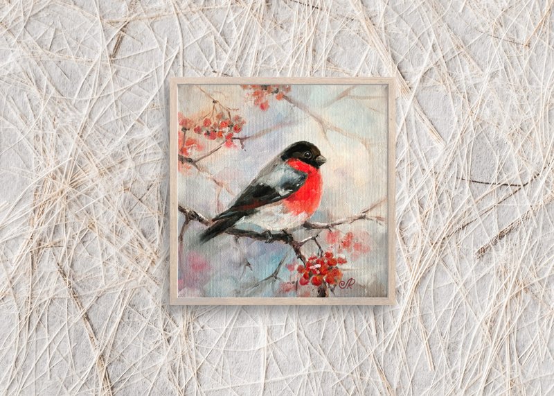 原创油画鸟画装饰房间 - 海报/装饰画/版画 - 其他材质 红色