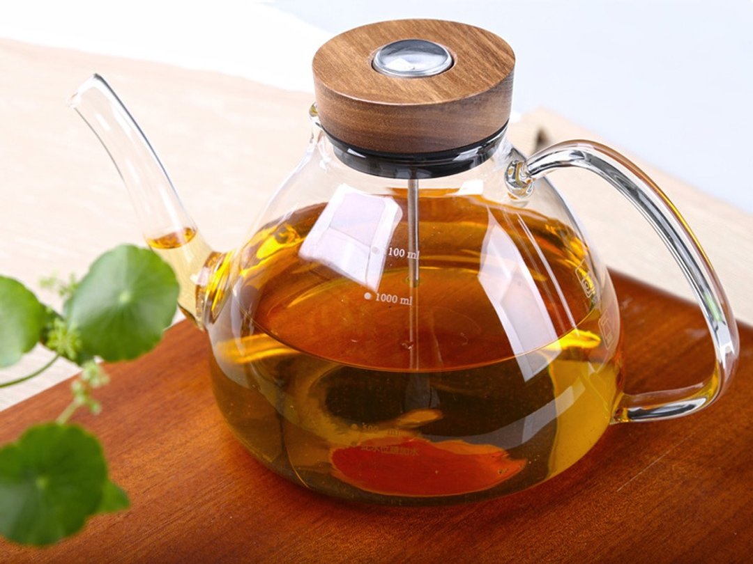 感温耐热玻璃烧水壶 (1000ml) - 茶具/茶杯 - 玻璃 咖啡色