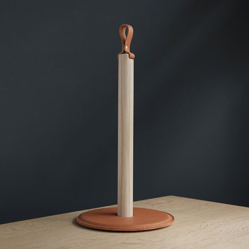 皮革厨房纸巾架 | 焦糖色 - 厨房用具 - 真皮 橘色
