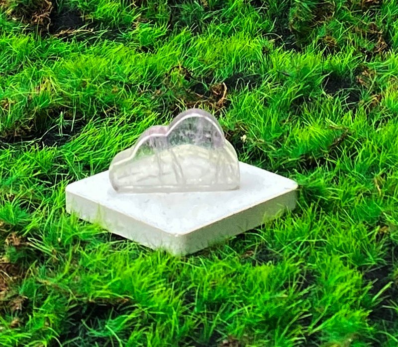 能量摆饰-天然可爱渐层彩虹小萤石云朵 增智慧 增加创意思考 - 摆饰 - 水晶 多色