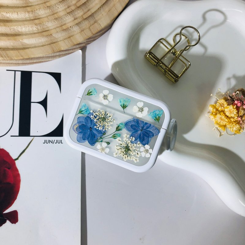 珍珠白压花耳机壳,搭配AirPods 1,2,3,4,AirPods Pro,精美礼物 - 耳机 - 植物．花 