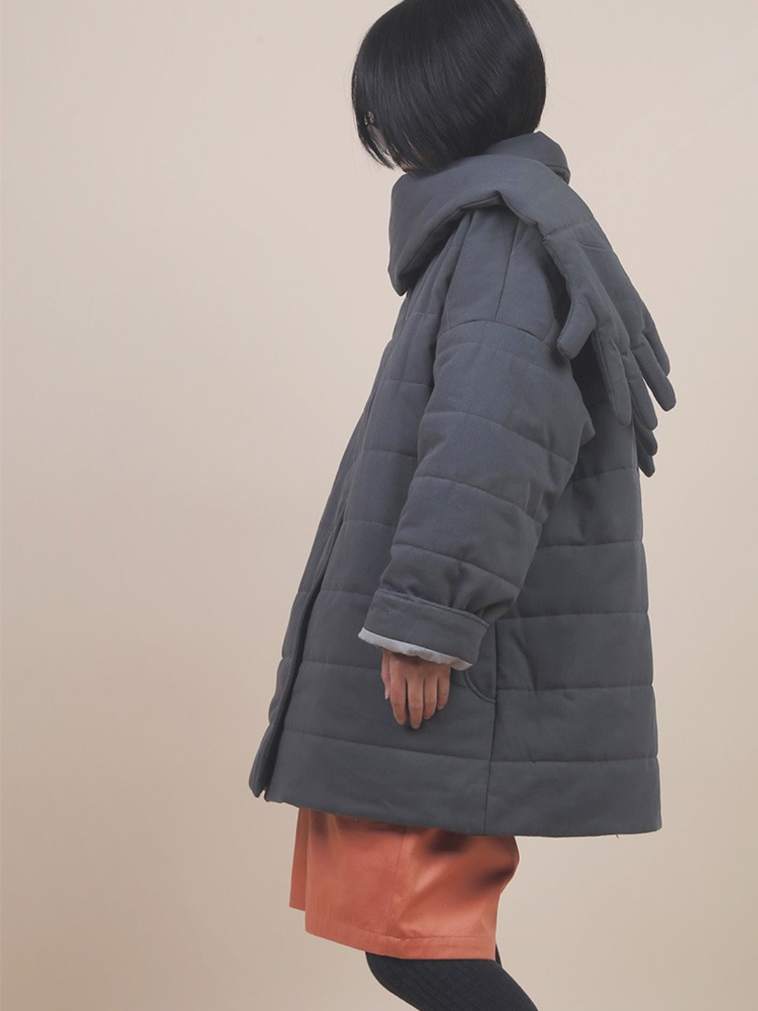 男女共穿 中性棉服 寬鬆外套 情侣棉衣 - 女装上衣 - 棉 多色