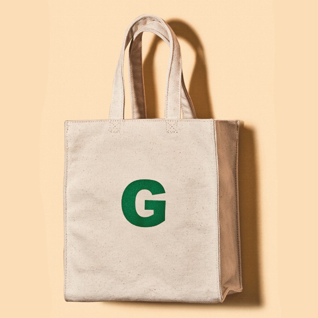 Stan&Co 全棉帆布 字母G手提帆布包 全包里布 - 手提包/手提袋 - 棉 