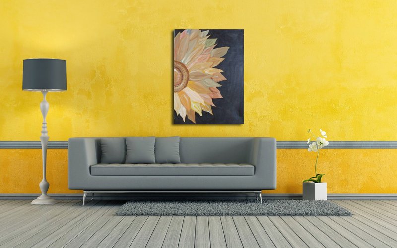 客廳畫 Flowers Painting, Plant Wall Art, Wall Decor, Kitchen Decor 牆面裝飾 繪畫 - 海报/装饰画/版画 - 压克力 多色