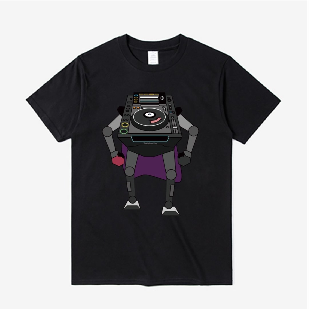 耳机狗 CDJ2000大魔王 DJ播放器Player纯棉T桖 T-shirt - 男装上衣/T 恤 - 棉 白色