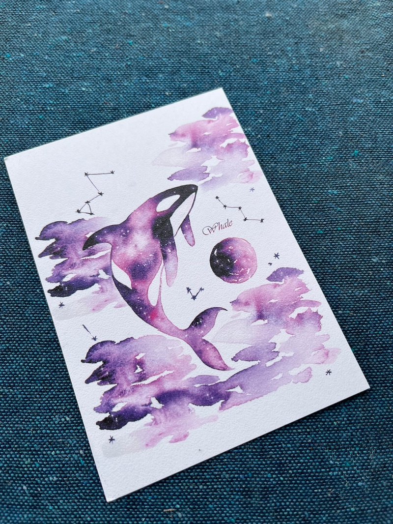虎鲸系列明信片 紫色星云 - 卡片/明信片 - 纸 紫色