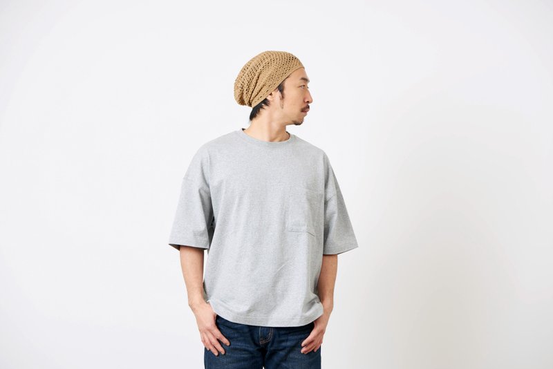 100%纯棉宽松夏季毛线帽，男女皆宜，男士轻量夏季帽 - 帽子 - 棉．麻 金色