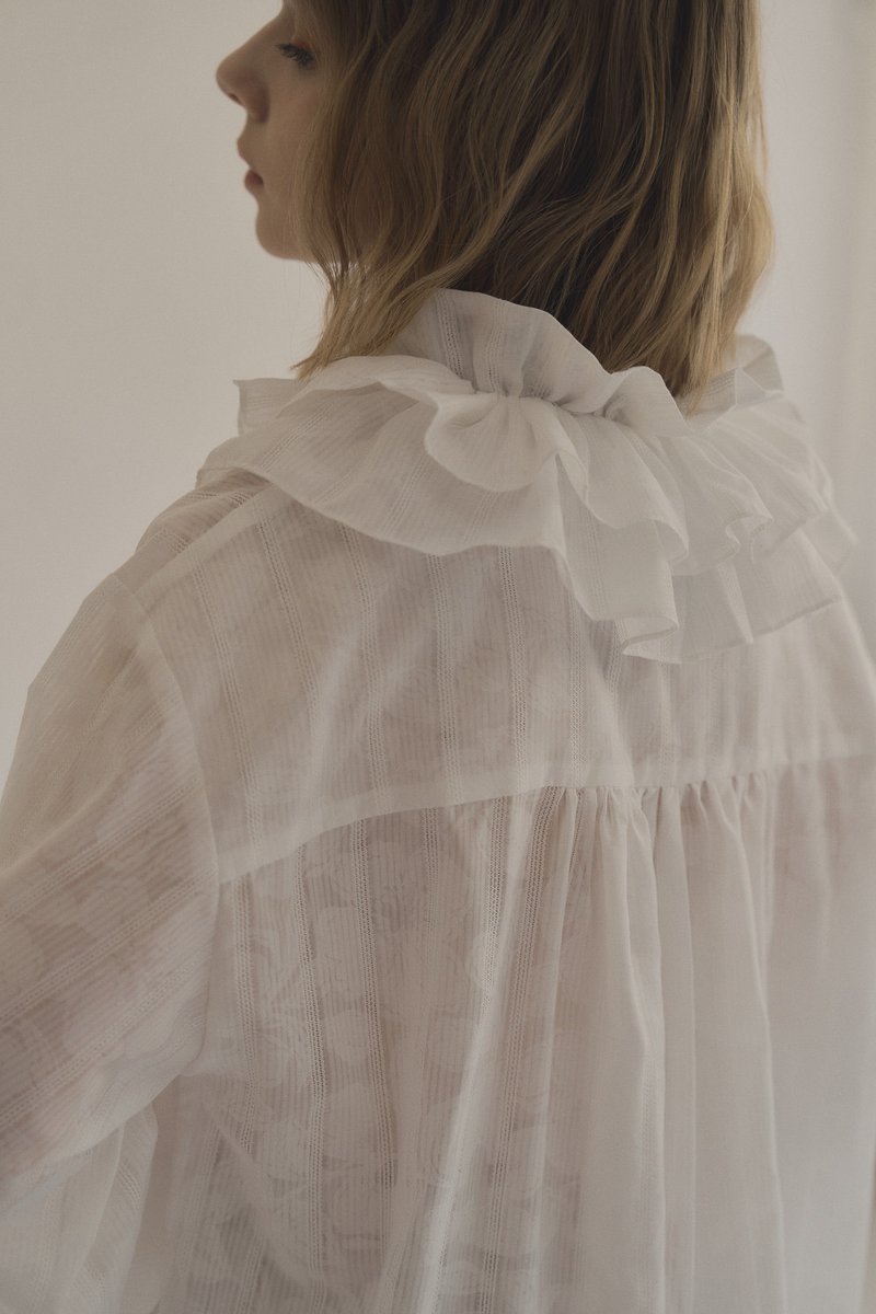 poppy collar shirt 罂粟领衬衫  White 白 - 女装衬衫 - 棉．麻 白色
