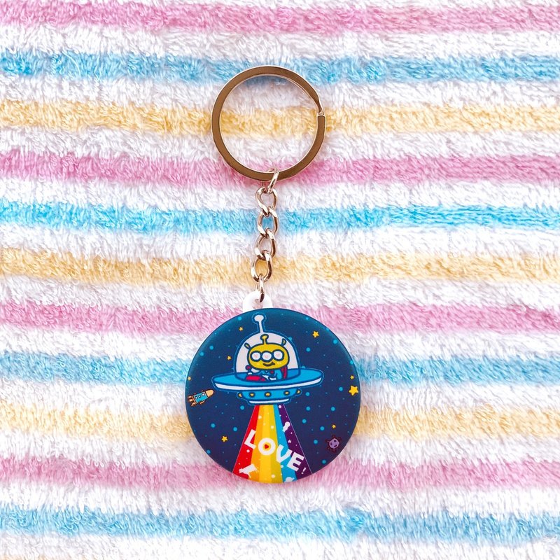 彩虹钥匙圈-彩虹系列 -外星邱比特彩虹光线 - 钥匙链/钥匙包 - 其他金属 多色