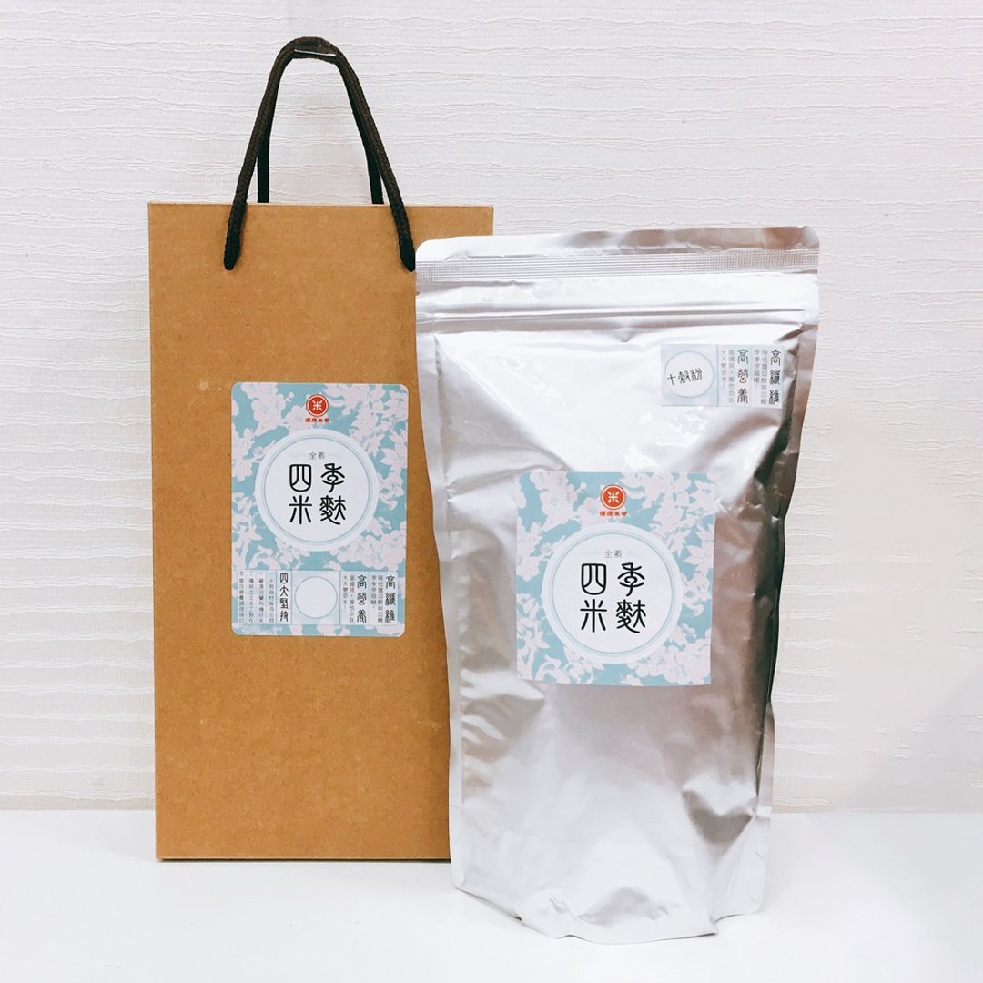 好健康礼盒 - 四季米麸 十谷粉 - 无糖配方 - 优康米香 - 谷物麦片 - 其他材质 蓝色