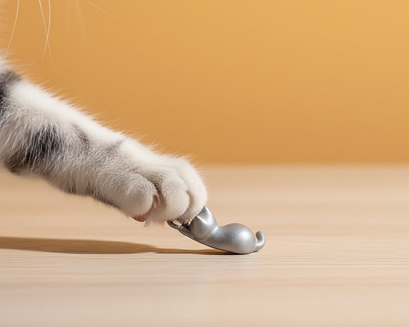 趴趴猫单吊款项链 砂面原色 不锈钢 抗过敏 台湾制造 - 项链 - 不锈钢 银色