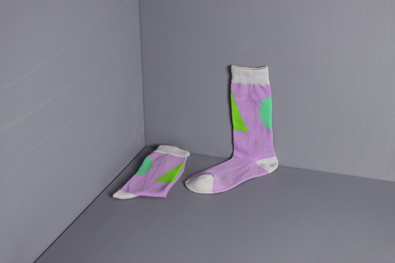 我的紫形状 - 袜子 - 棉．麻 紫色