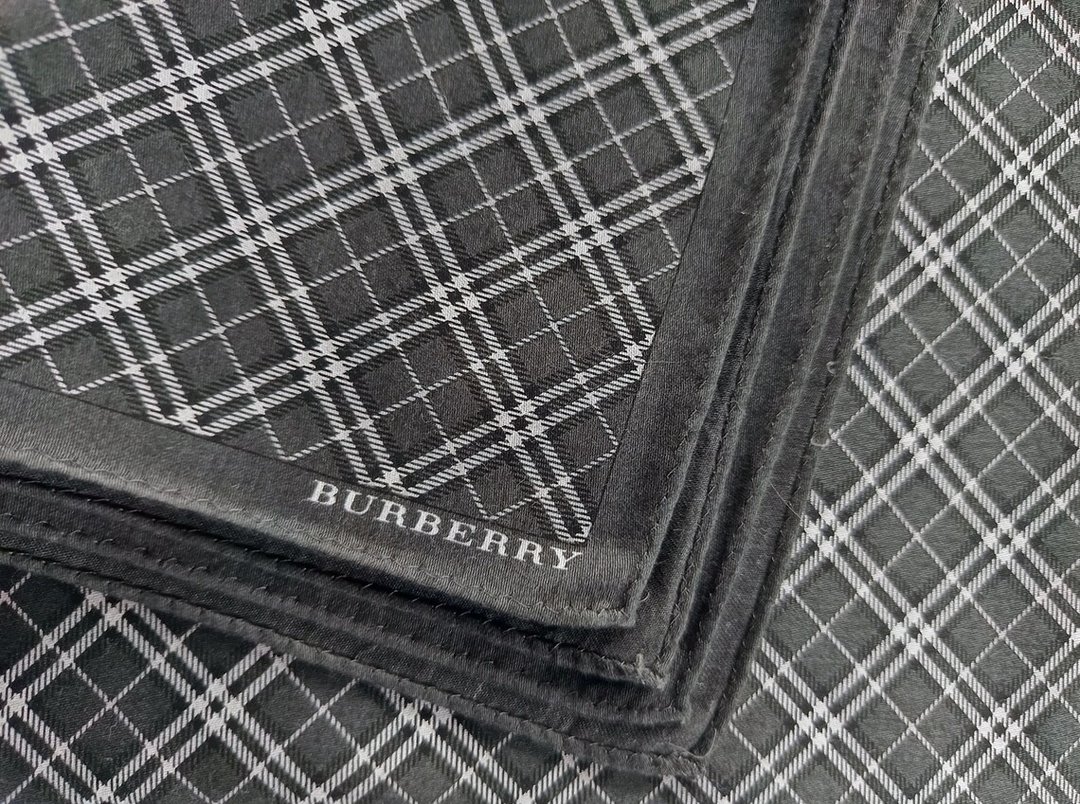 Burberry 复古手帕 经典灰格纹 19.5 x 19.5 英寸 - 手帕/方巾 - 棉．麻 蓝色