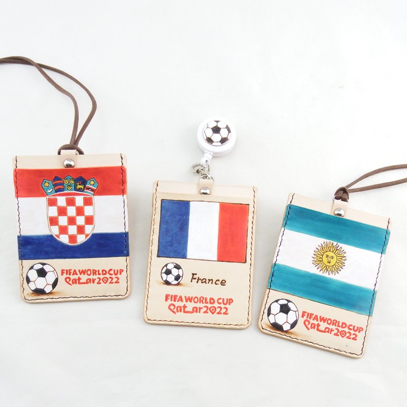 足球世界杯植鞣皮革卡套证件套世界各国都可定制 - 证件套/卡套 - 真皮 咖啡色