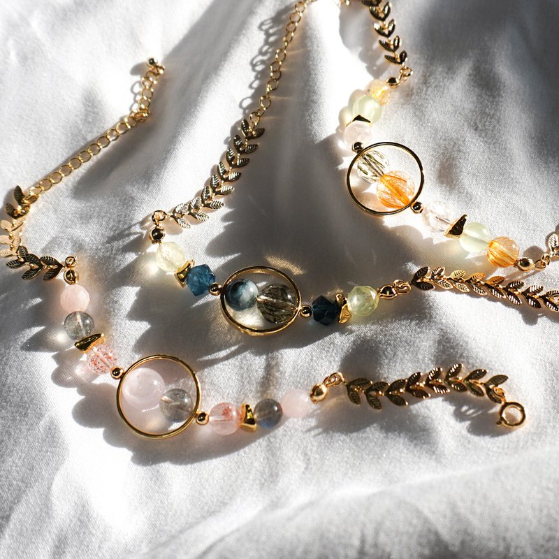 波希米亚 浪漫 水晶 手链 - 手链/手环 - 水晶 多色