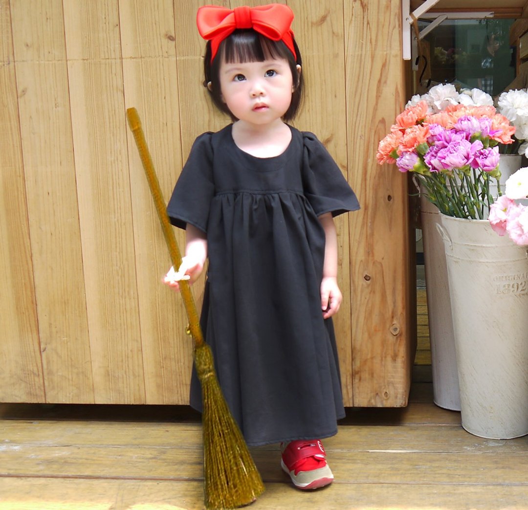 魔法マジック宝宝洋装 弥月礼  周岁礼 抓周 收涎 万圣节 - 童装礼服/连衣裙 - 棉 黑色