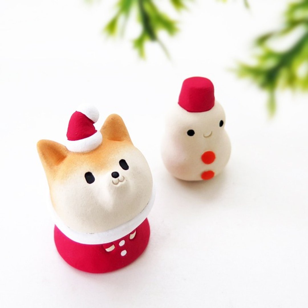 Santa Claus Shibu S S Christmas Ornament - 摆饰 - 陶 红色